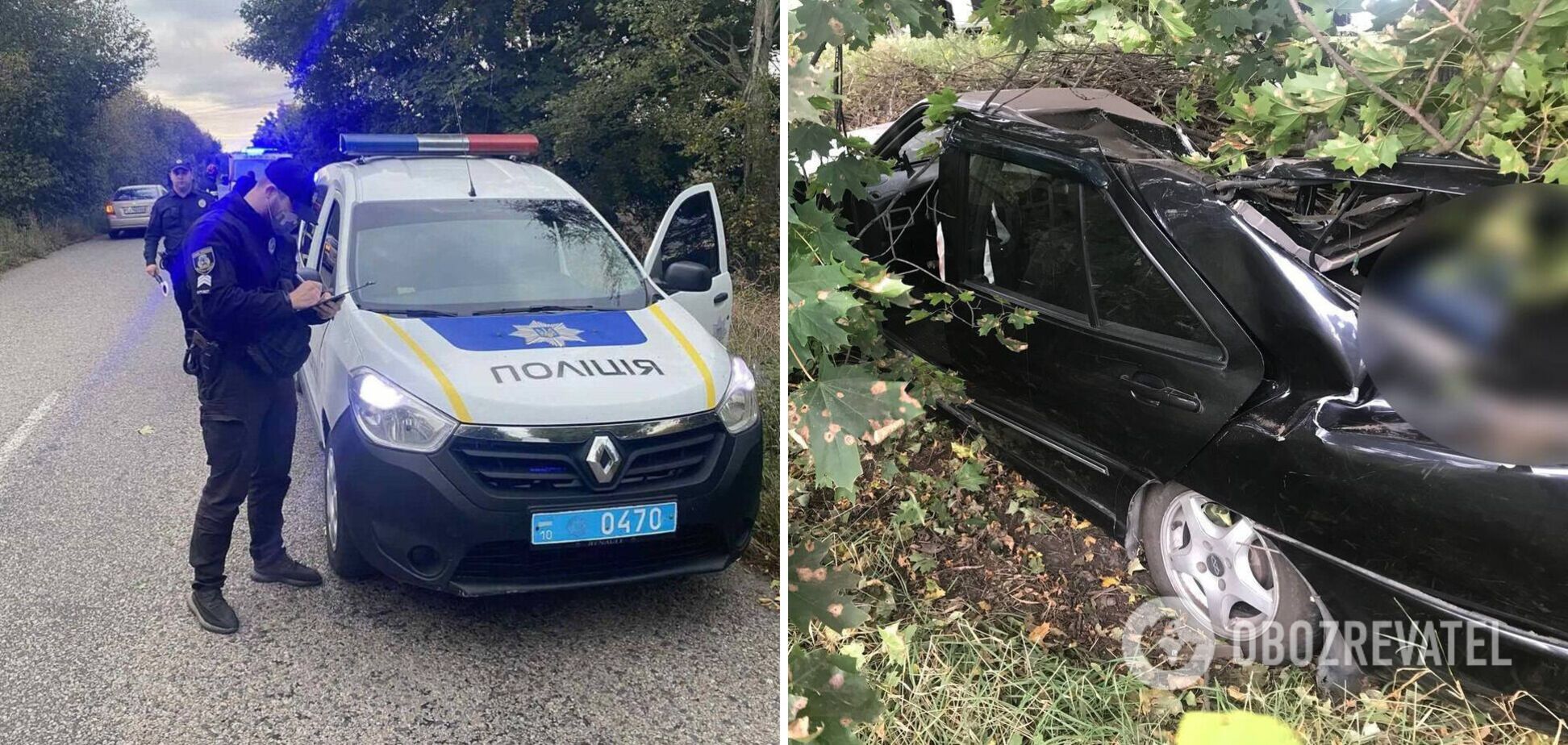 Під Києвом в ДТП загинули троє людей, пасажирка після удару опинилися в багажнику. Фото